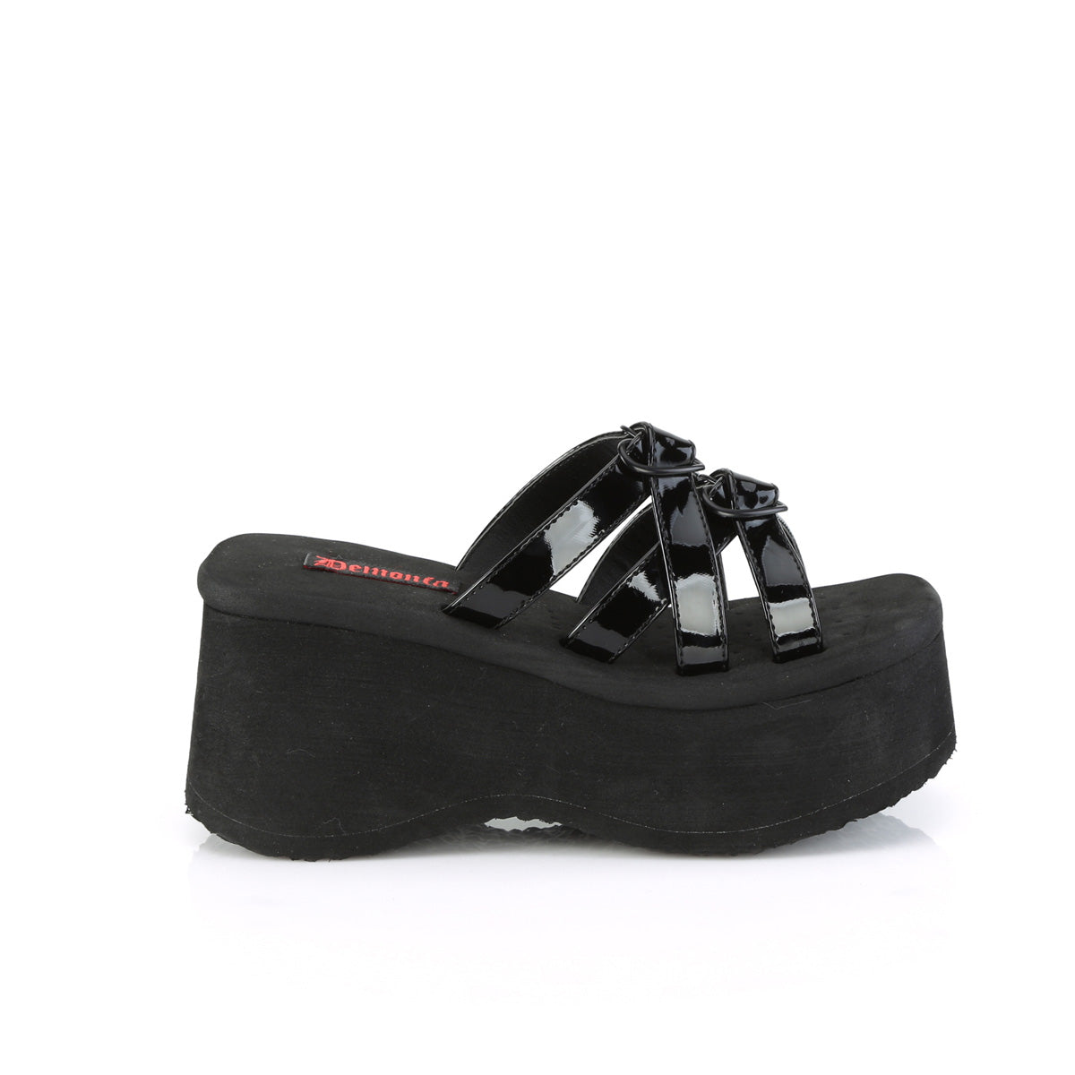 DemoniaCult Des sandales FUNN-15 blk pat