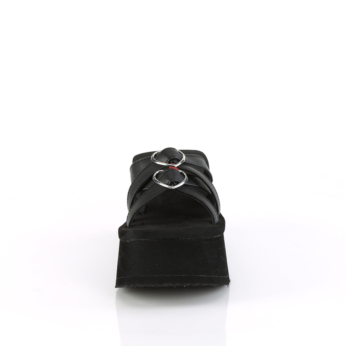 DemoniaCult Des sandales FUNN-15 Cuir végétalien BLK