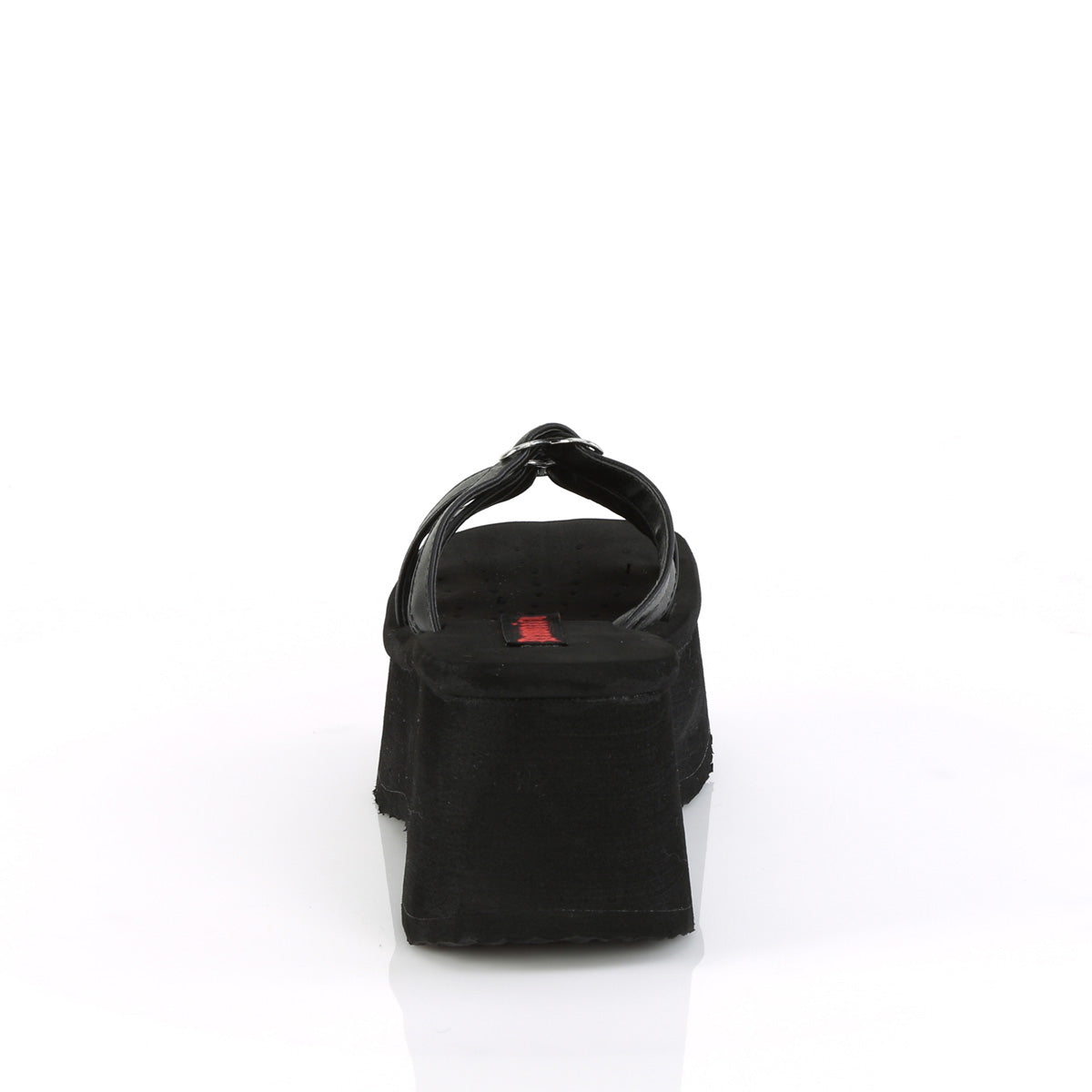 DemoniaCult Des sandales FUNN-15 Cuir végétalien BLK