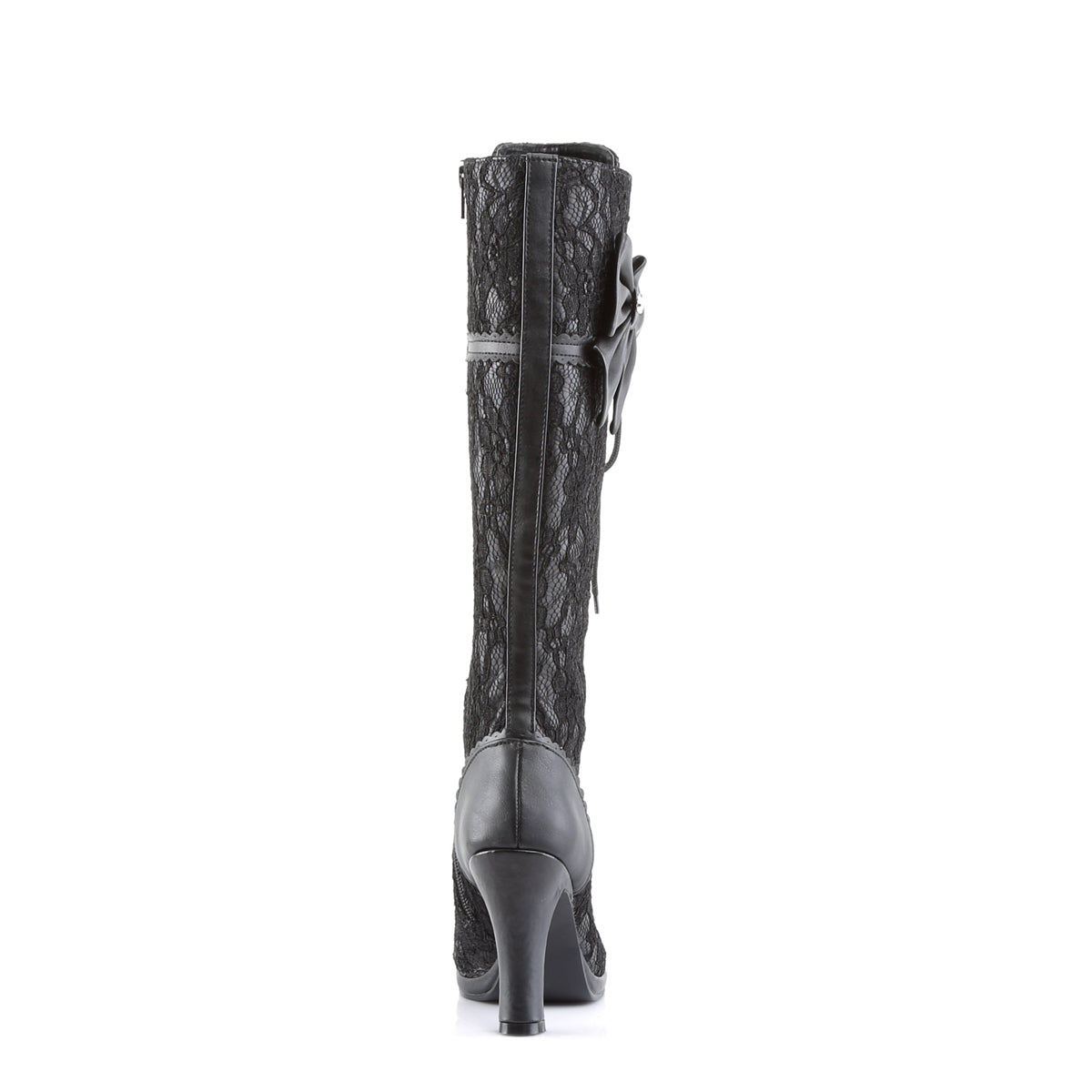 DemoniaCult Bottes de femmes GLAM-240 Blk Vegan Leather-Blk Rooking
