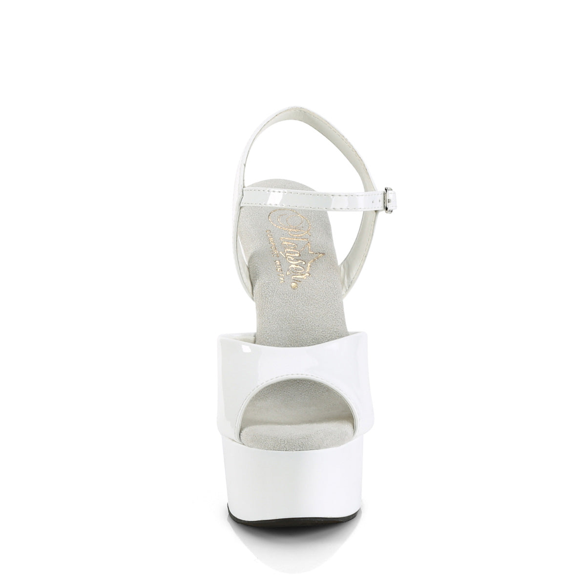 Pleaser Sandals GLEAM-609 Wht Pat/Wht