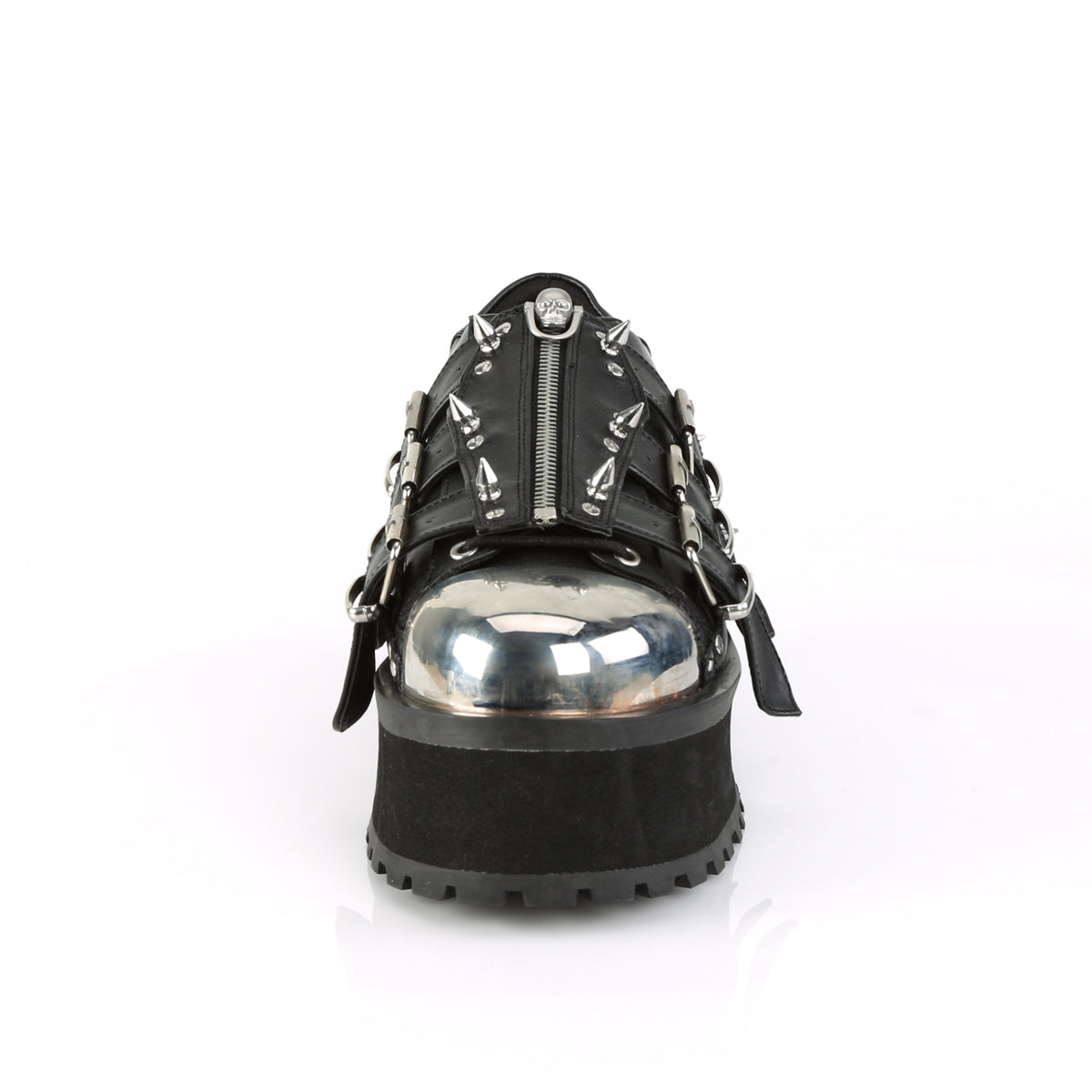 DemoniaCult Bottes pour hommes GRAVEDIGGER-03 Cuir végétalien BLK
