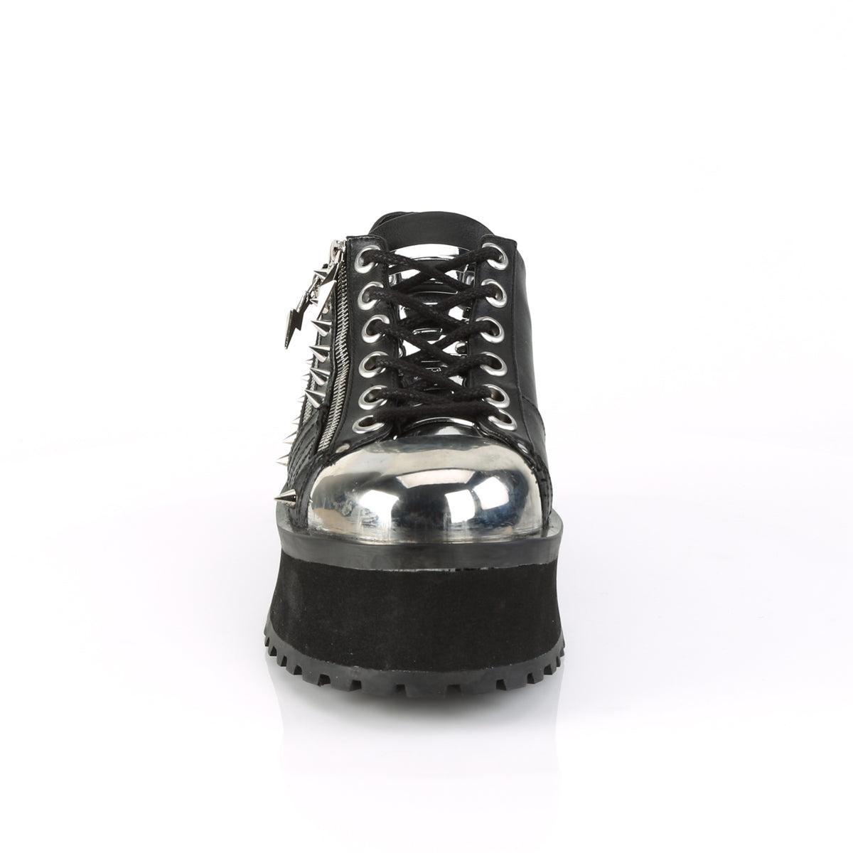 DemoniaCult Bottes pour hommes GRAVEDIGGER-04 Cuir végétalien BLK