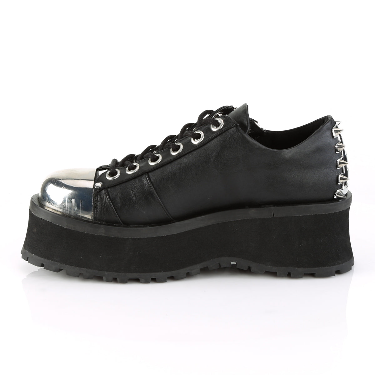 DemoniaCult Bottes pour hommes GRAVEDIGGER-04 Cuir végétalien BLK