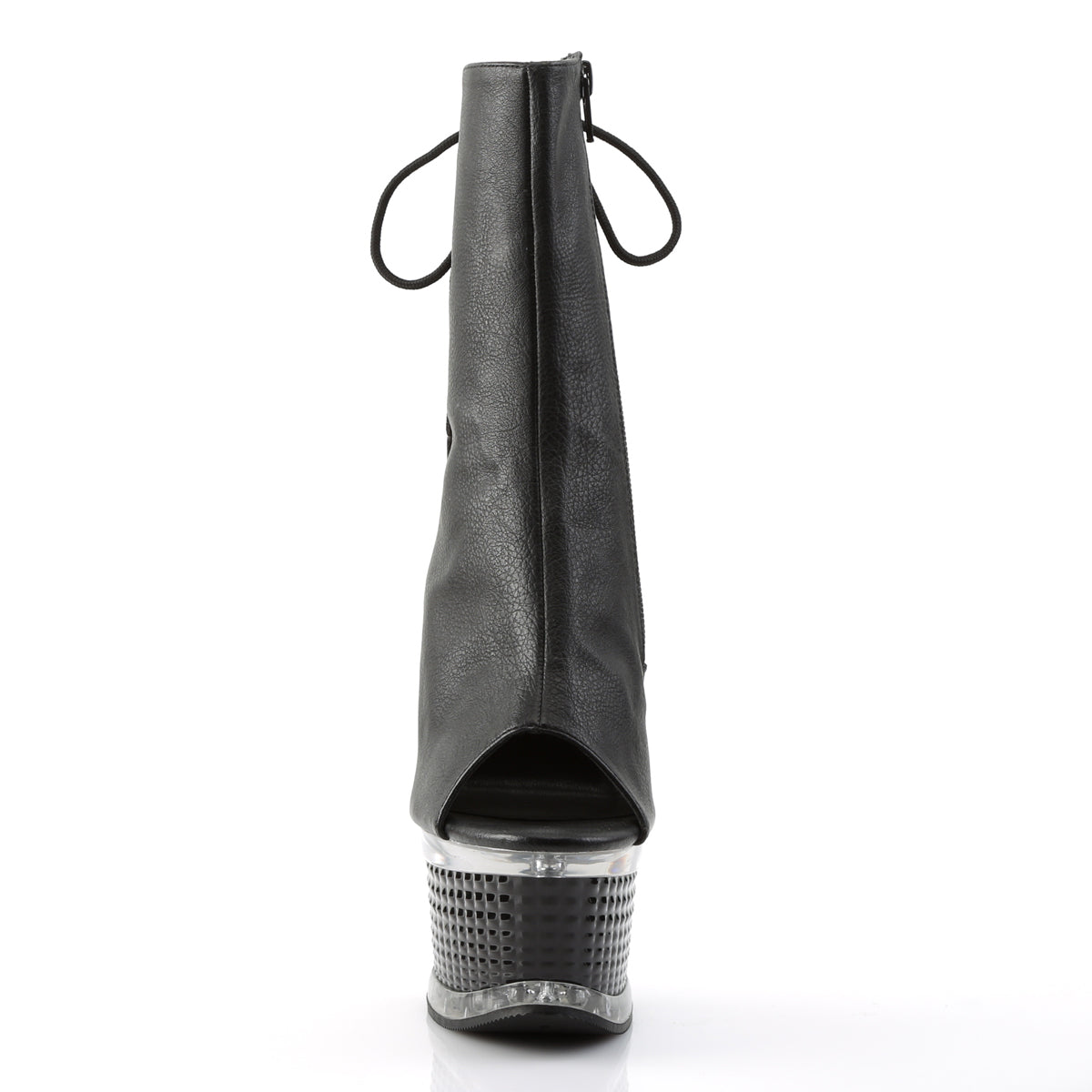 Pleaser Bottines pour femmes ILLUSION-1018 BLK FAUX CUIR / BLK MATTE