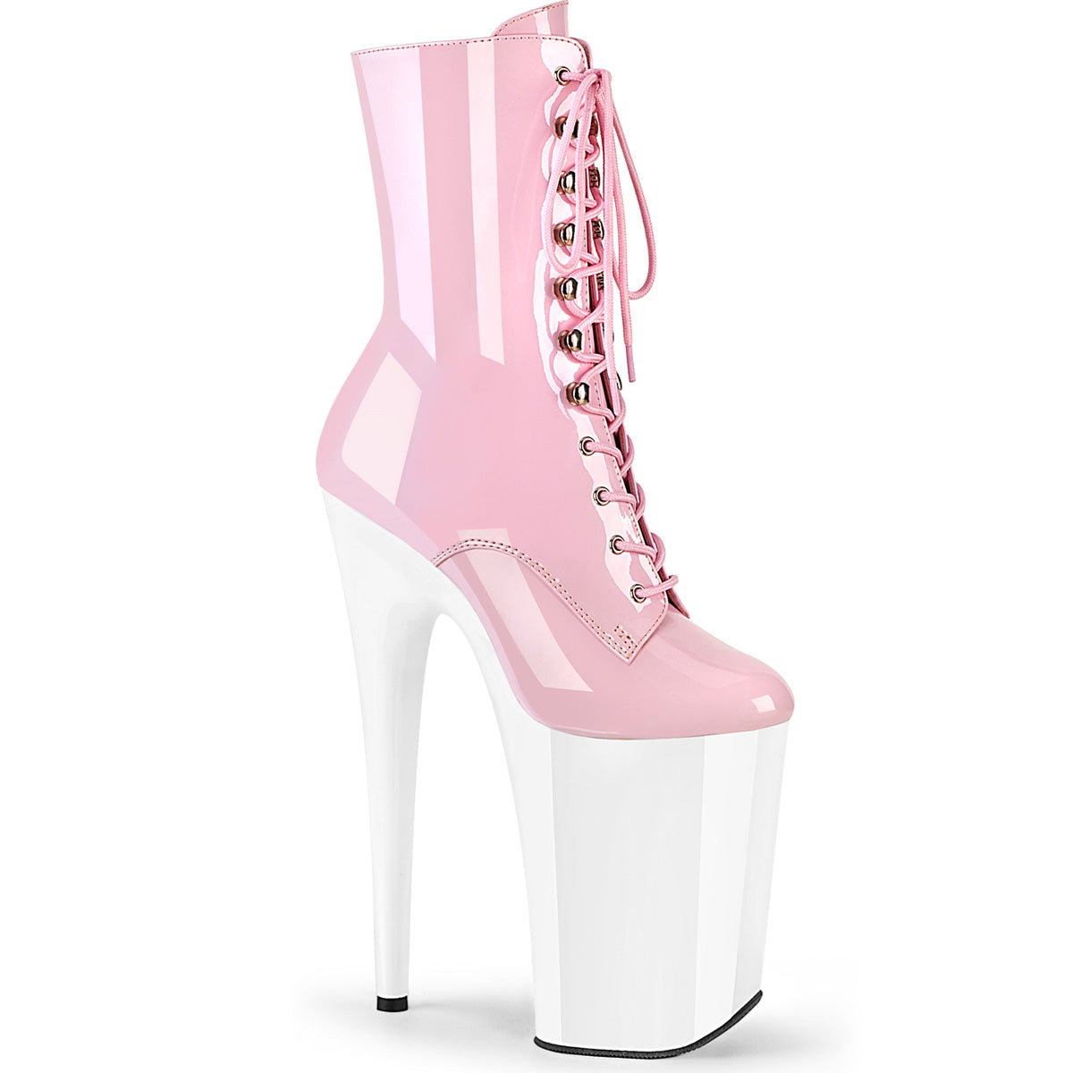Pleaser Bottines INFINITY-1020 B. Pat rose / wht