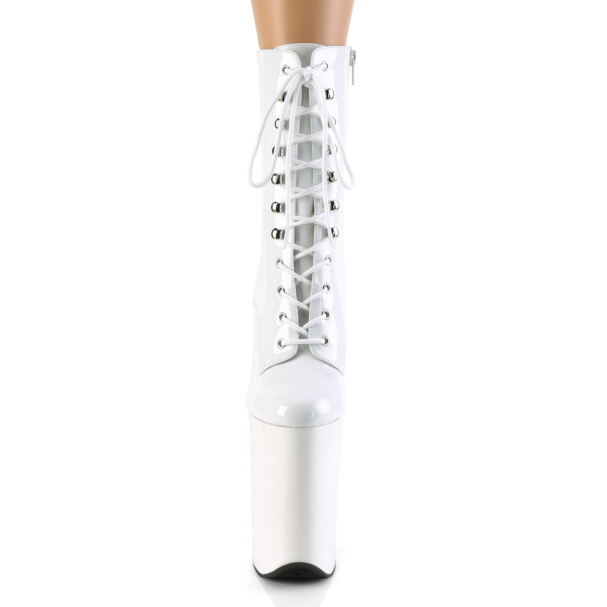 Pleaser Bottines pour femmes INFINITY-1020 wht pat / wht