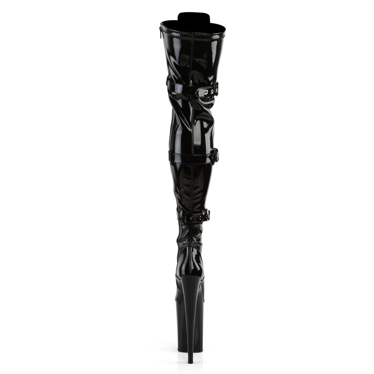 Pleaser Bottes pour femmes INFINITY-3028 blk stretch pat / blk