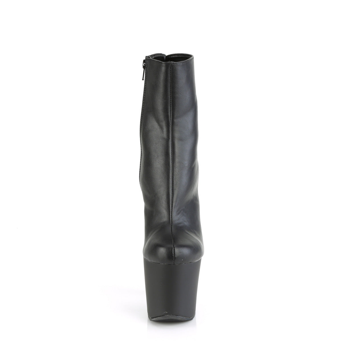 Pleaser Sandales pour femmes IRONGRIP-1042 BLK FAUX CUIR / BLK MATTE-SLV brossé