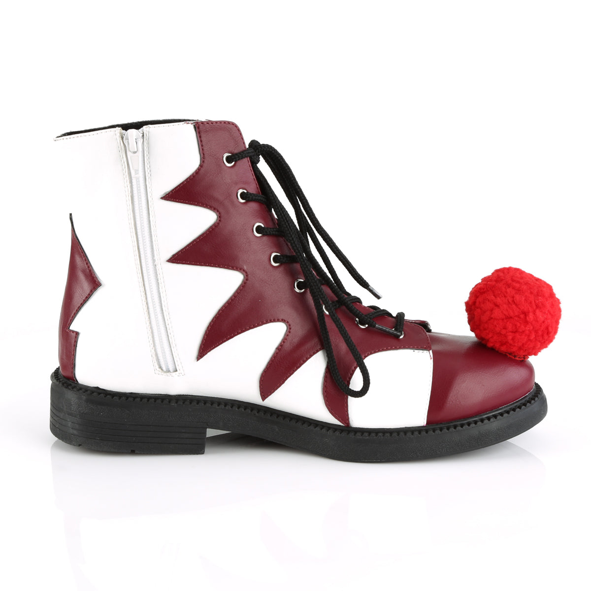 Funtasma Mens Boots IT-100 White-Burgundy Pu