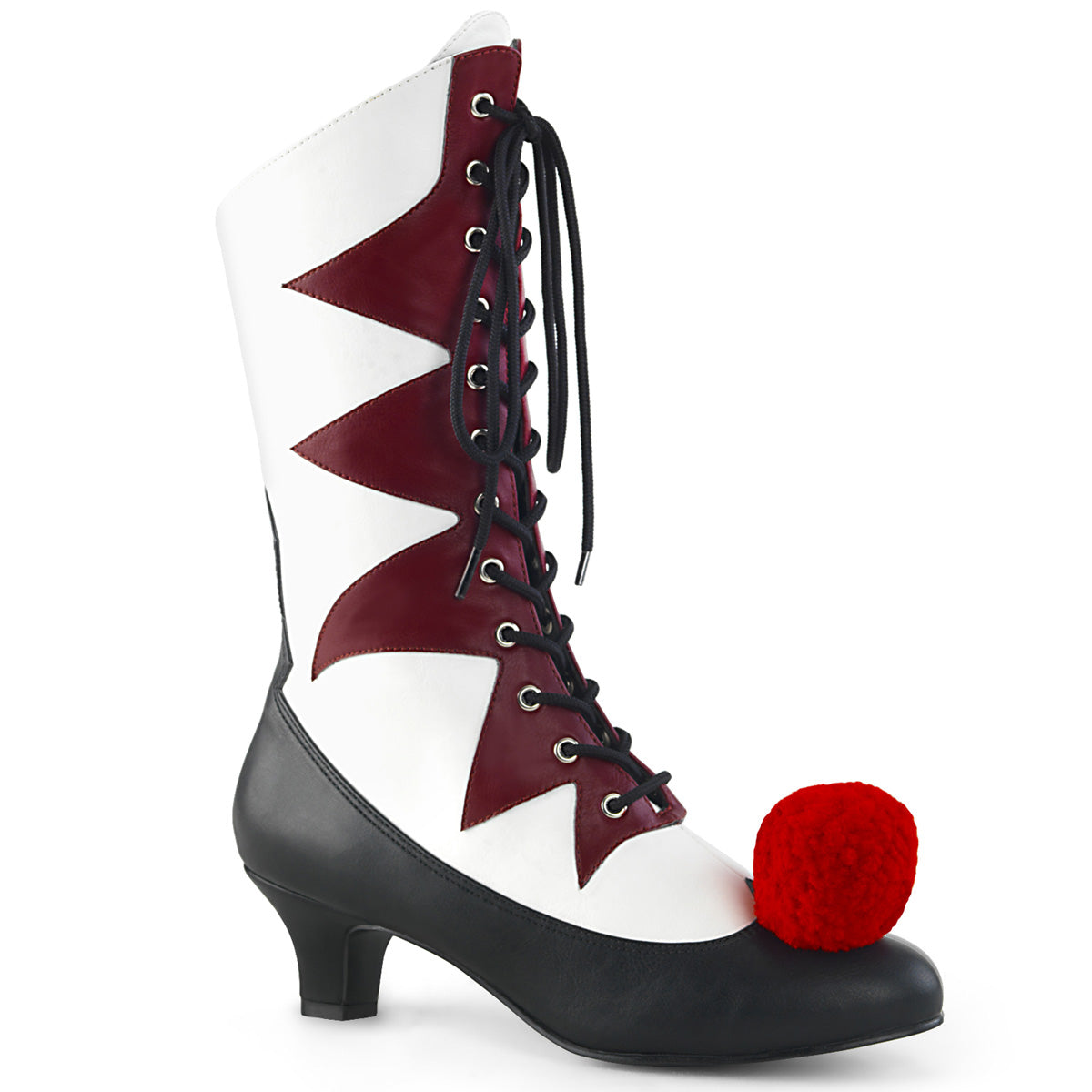 Funtasma Bottes pour femmes IT-120 BLANC-BORGUNDY PU