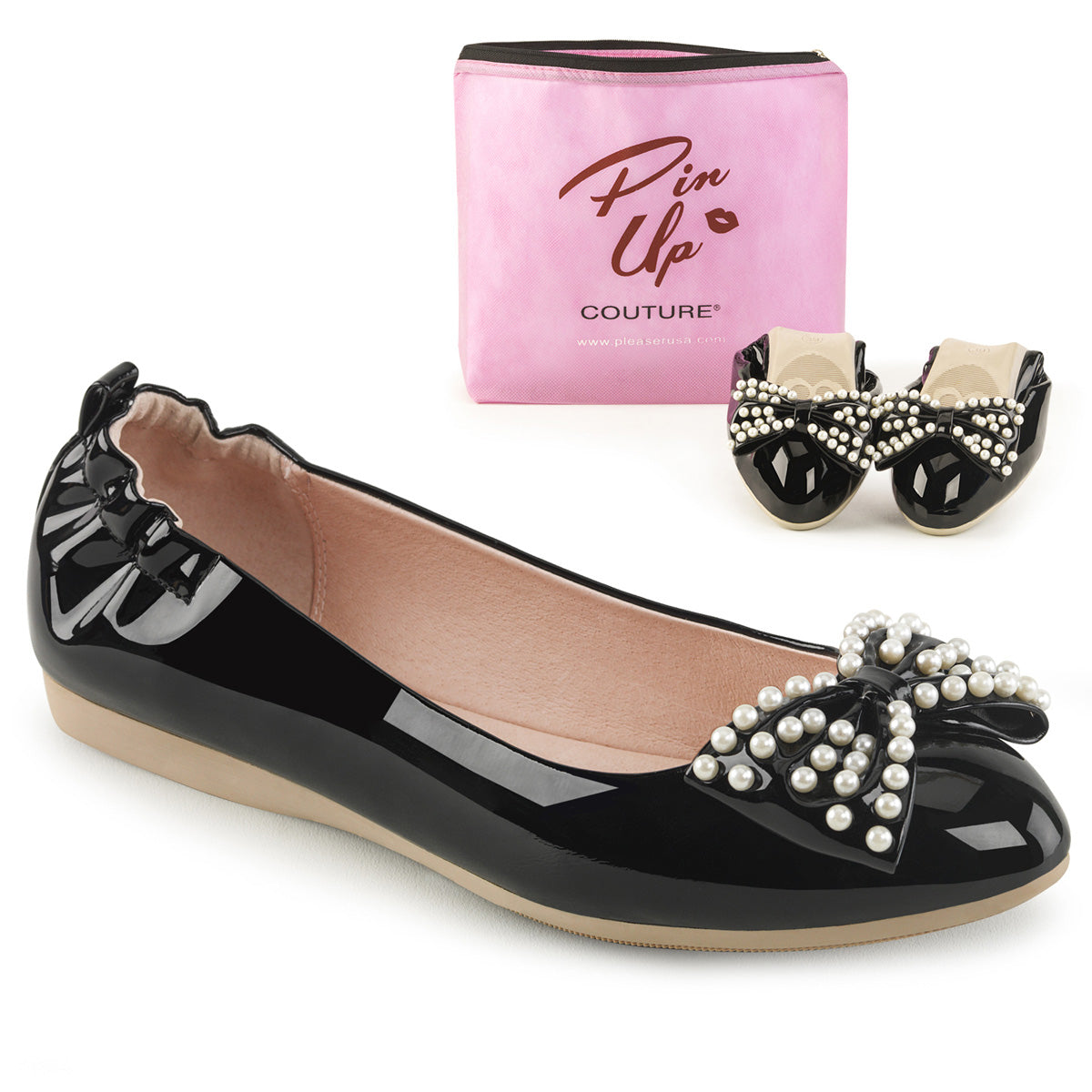 Pin Up Couture Pompes pour femmes IVY-09 blk pat