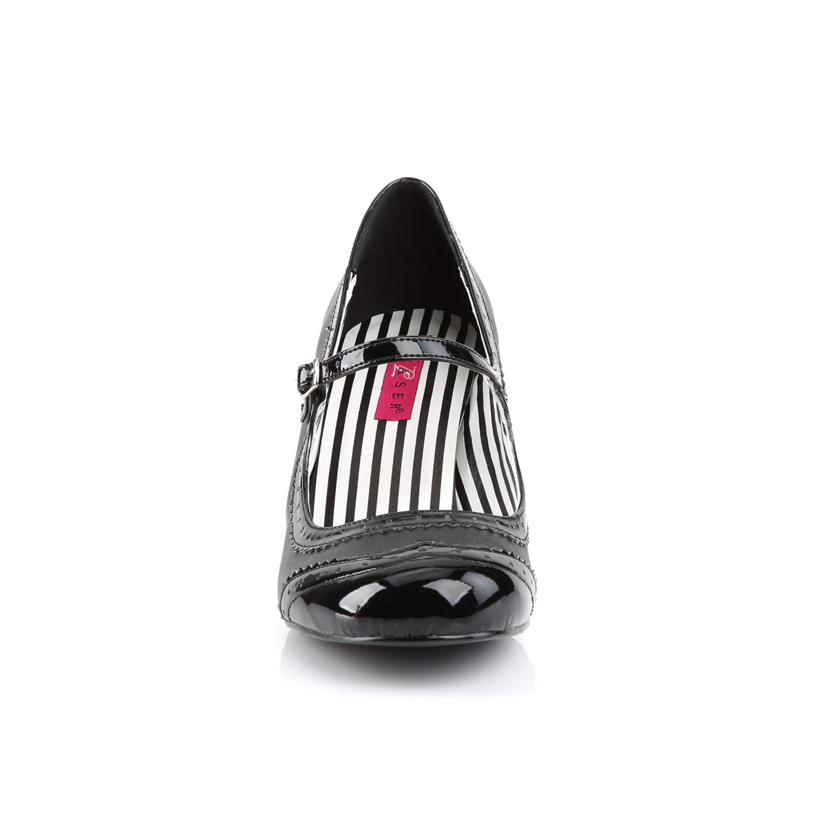 Pleaser Pink Label Pompes pour femmes JENNA-06 Blk Faux Cuir-Pat