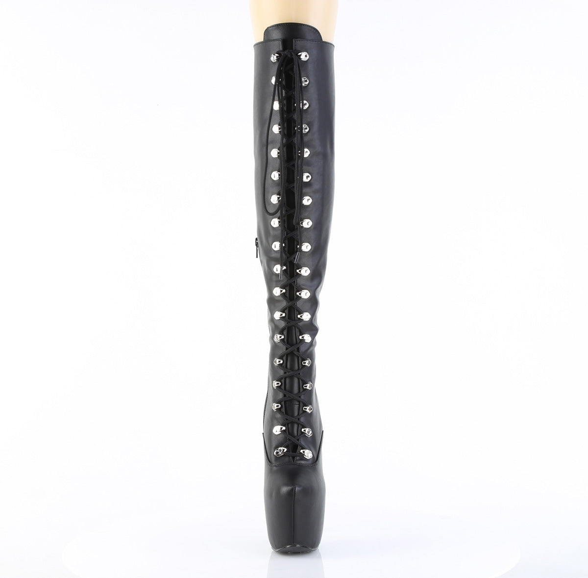 Pleaser Women's Platform Shoes JUBILANT-3012 Blk Str. Faux Leather