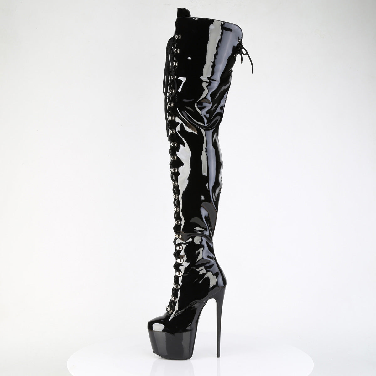 Pleaser Women's Platform Shoes JUBILANT-4012 Blk Str. Pat
