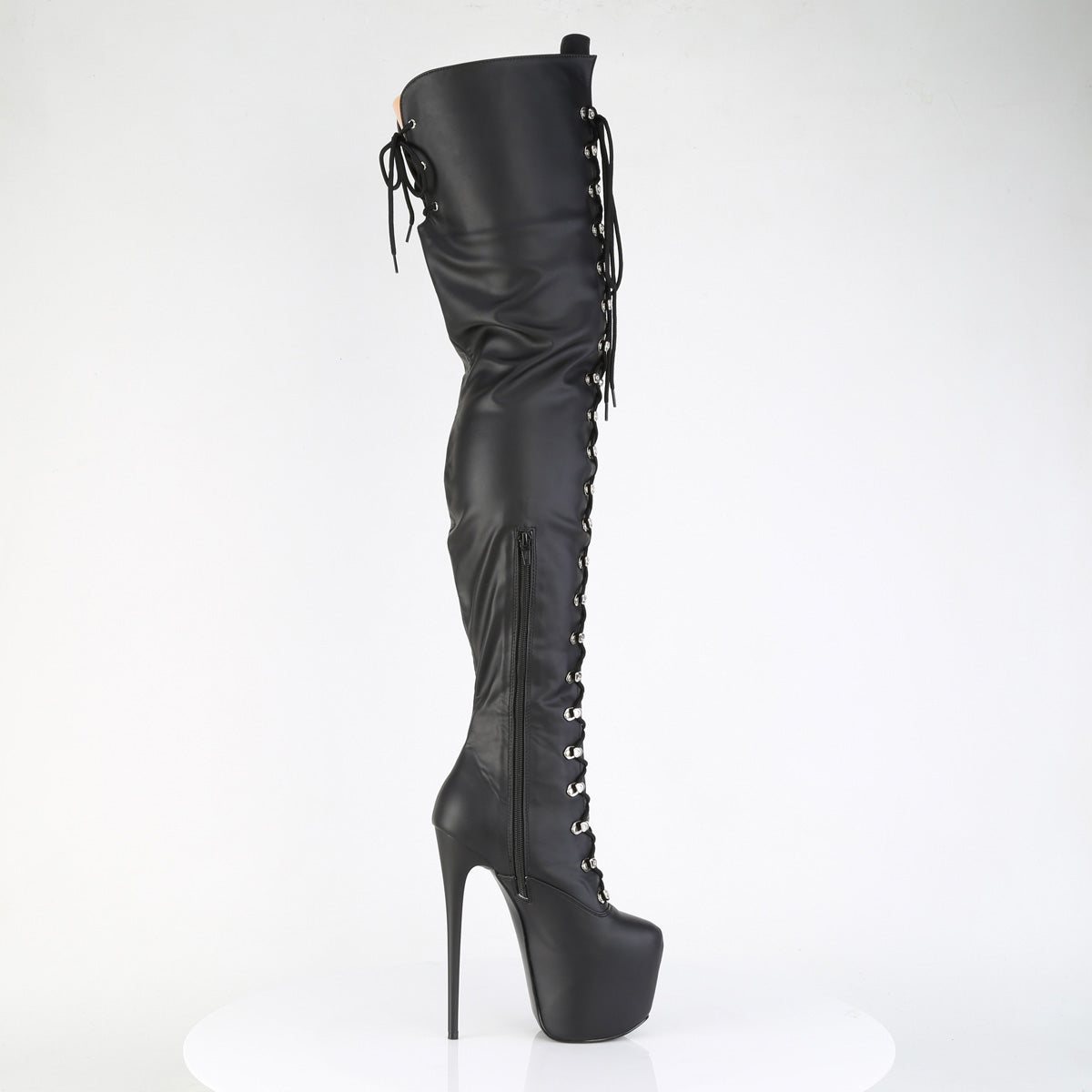 Pleaser Women's Platform Shoes JUBILANT-4012 Blk Str. Faux Leather