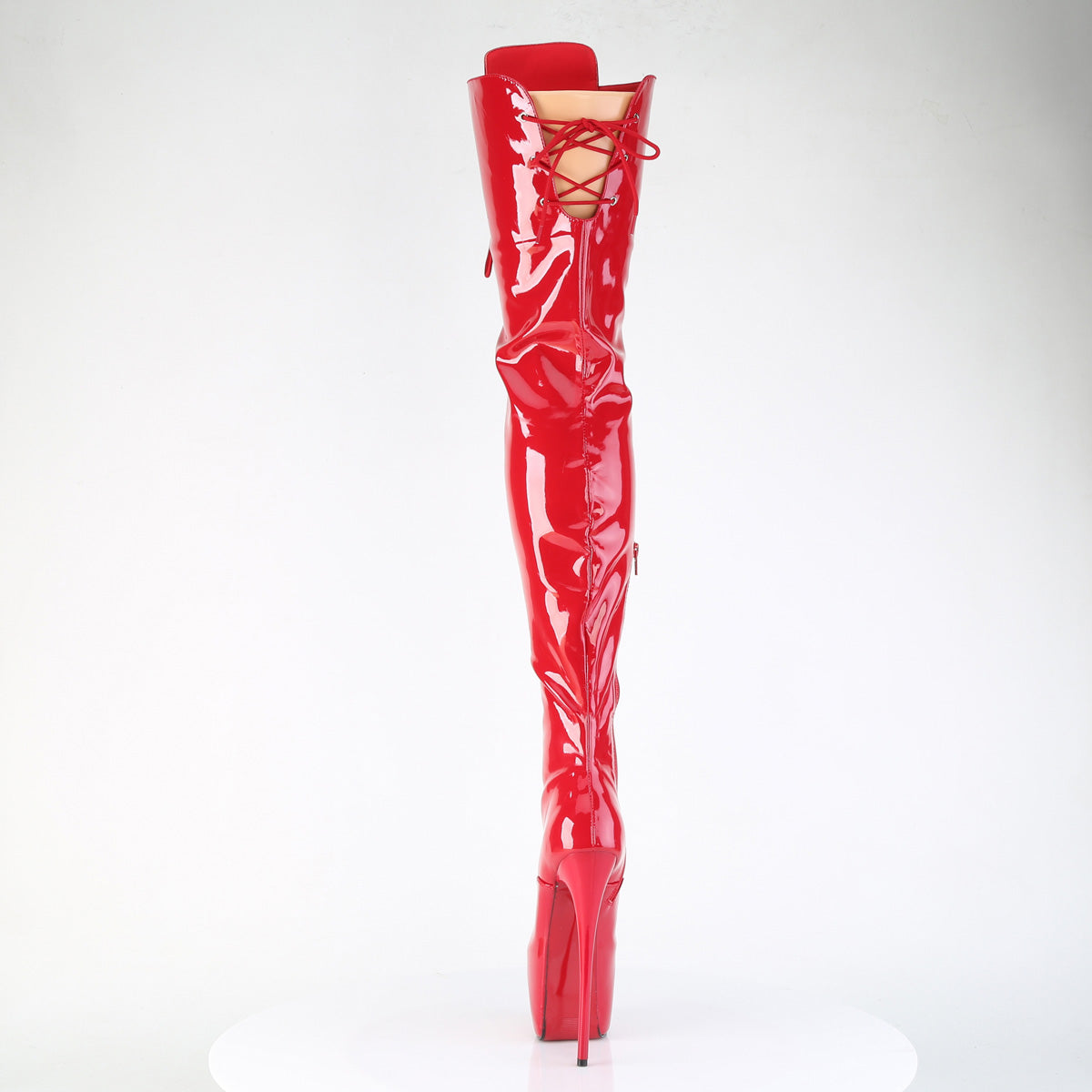Pleaser Women's Platform Shoes JUBILANT-4012 Red Str. Pat