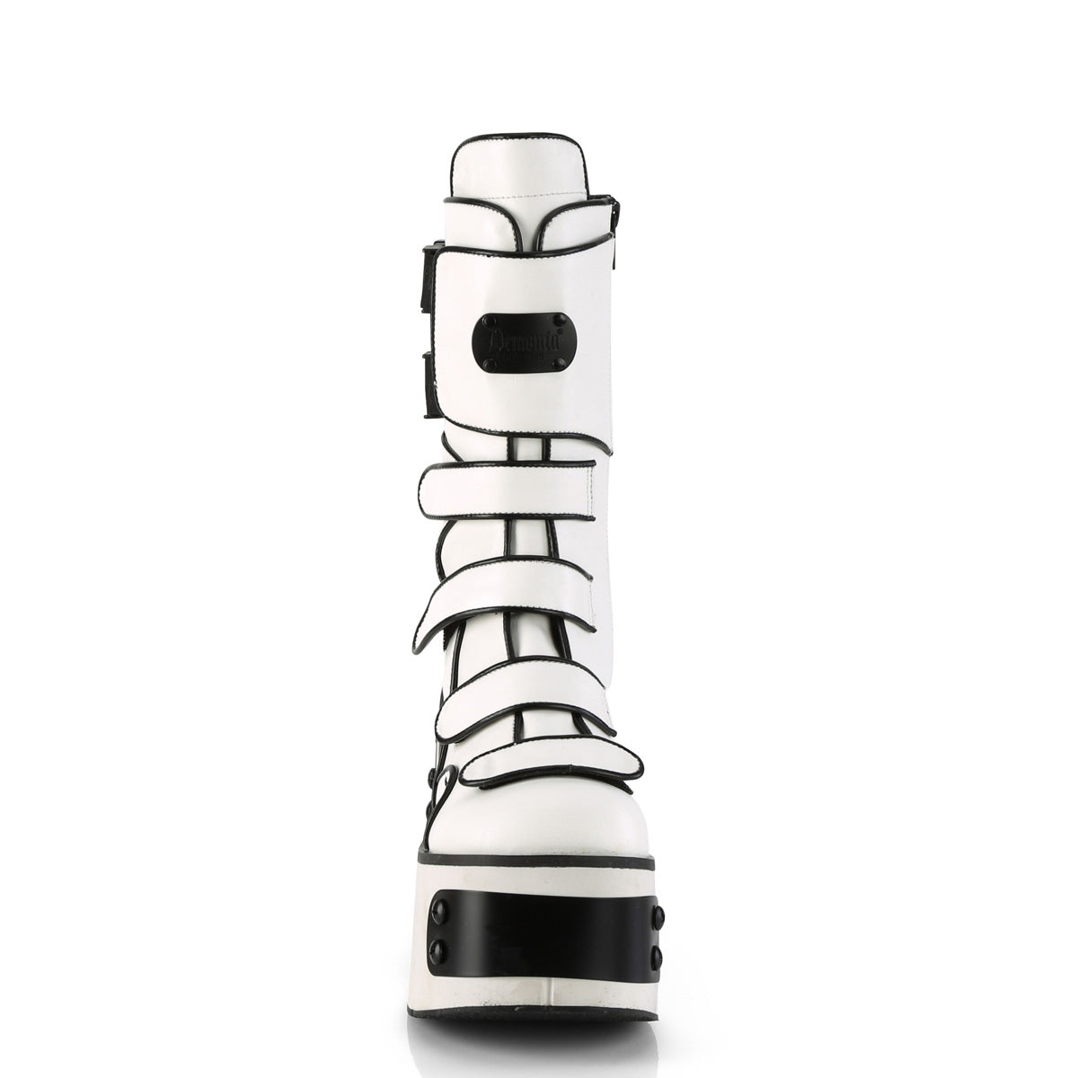 DemoniaCult Boots KERA-108 Wht Vegan Leather