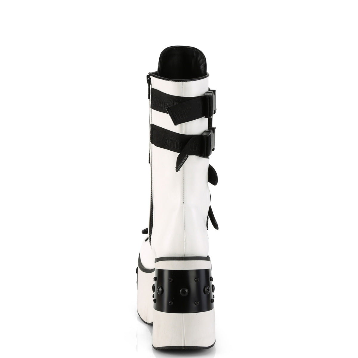 DemoniaCult Boots KERA-108 Wht Vegan Leather