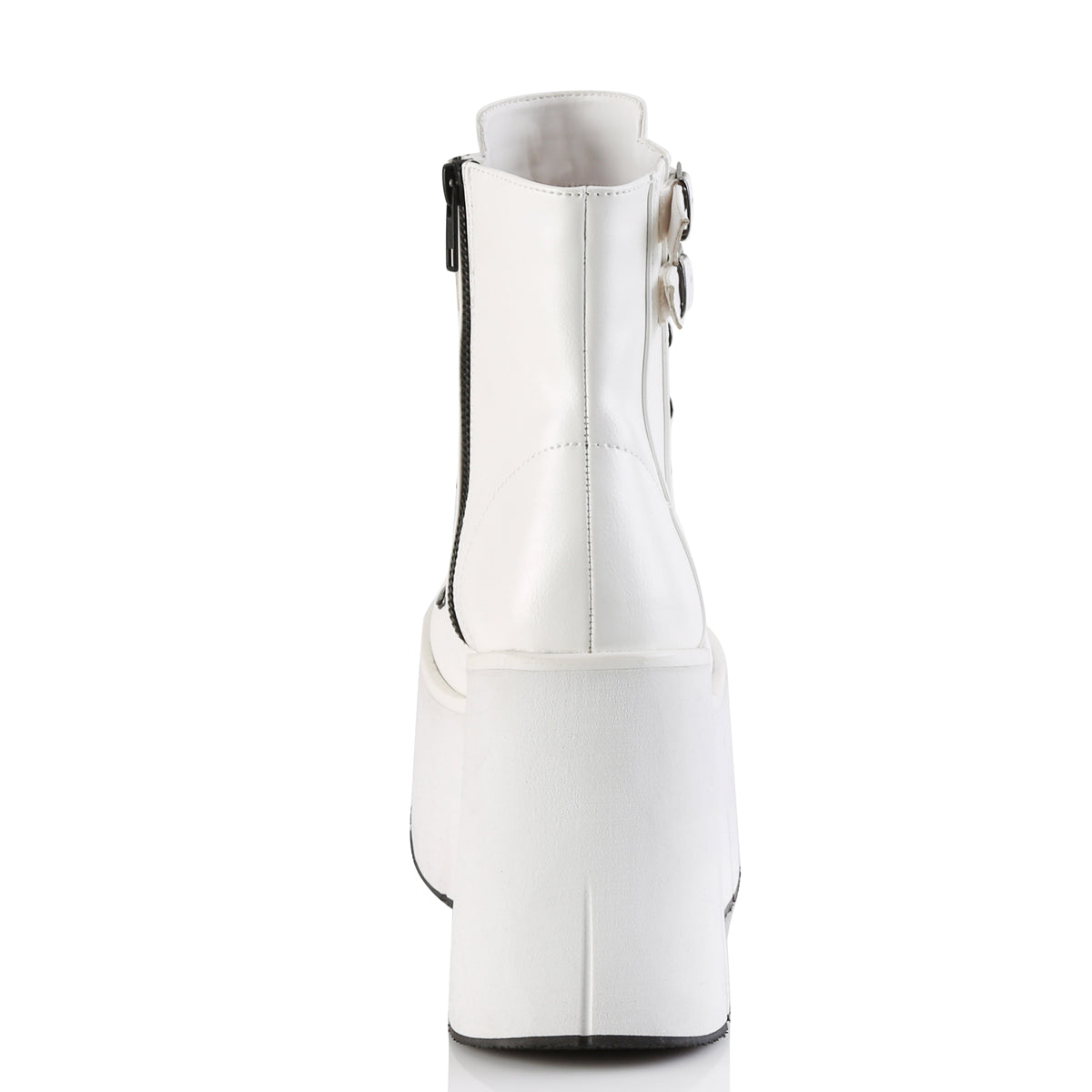 DemoniaCult Bottes de cheville des femmes KERA-21 Wht Vegan Leather