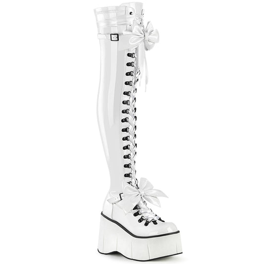 DemoniaCult  Bottes KERA-303 Wht Stret Patent