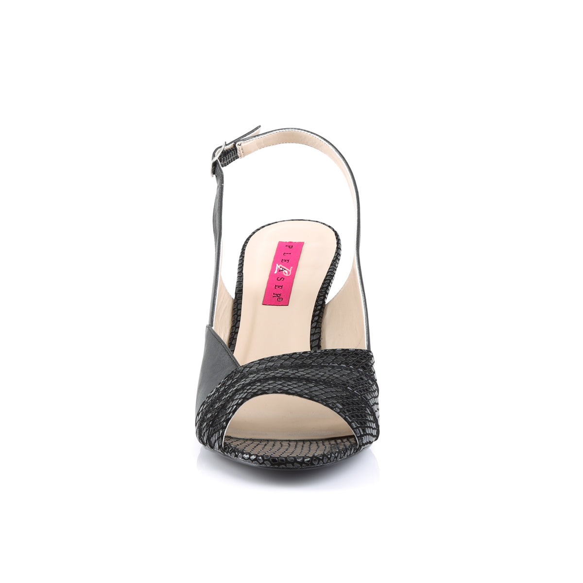 Pleaser Pink Label Pompes pour femmes KIMBERLY-01SP Blk Faux Cuir