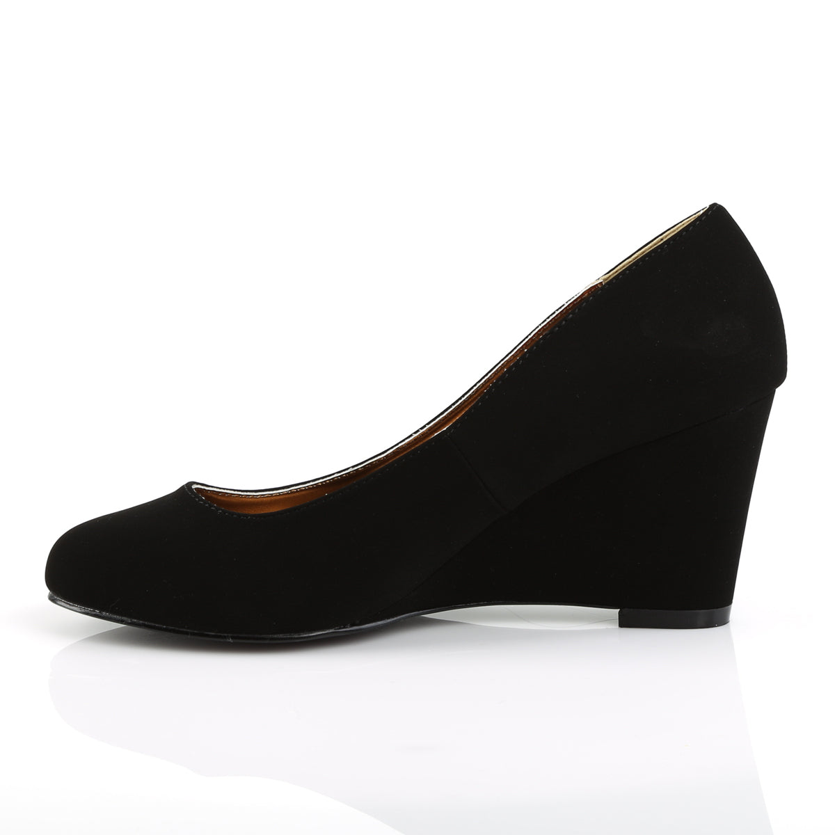 Pleaser Pink Label Womens Pumps KIMBERLY-08 Blk Nubuck Suede