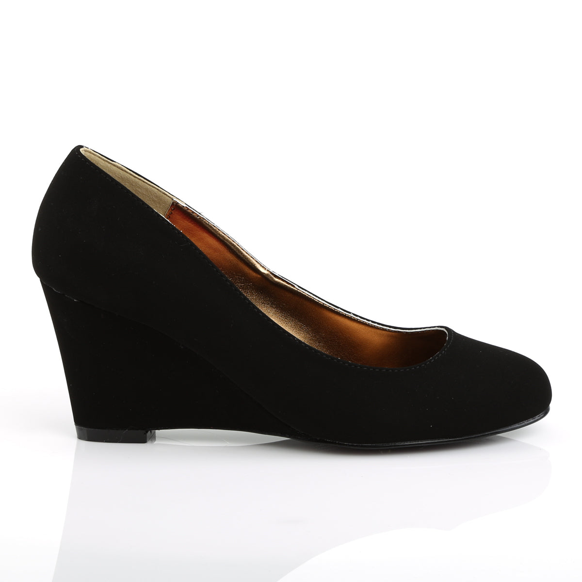 Pleaser Pink Label Womens Pumps KIMBERLY-08 Blk Nubuck Suede