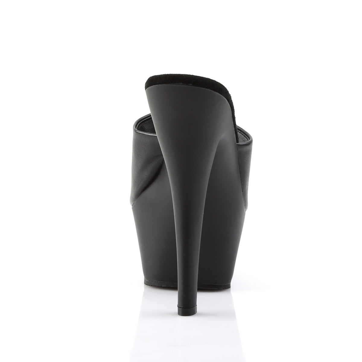 Pleaser Sandales pour femmes KISS-201 BLK FAUX CUIR / BLK MATTE