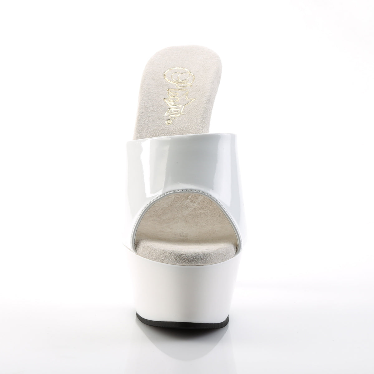 Pleaser Sandales pour femmes KISS-201 wht pat / wht