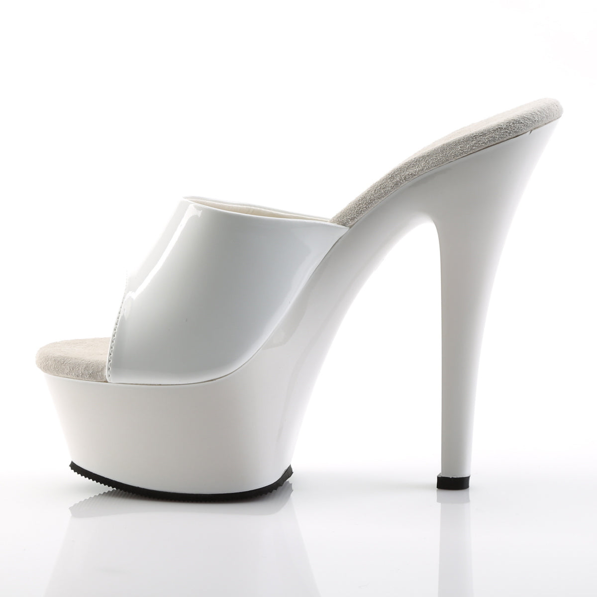 Pleaser Sandales pour femmes KISS-201 wht pat / wht