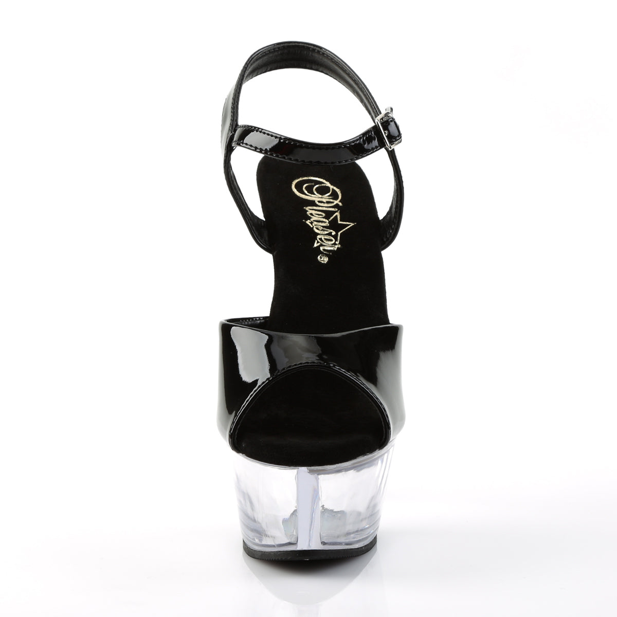Pleaser Sandales pour femmes KISS-209 BLK PAT / CLR