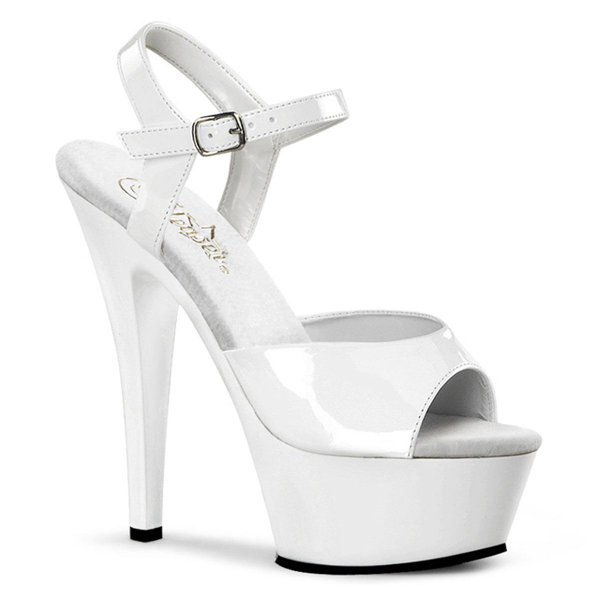 Pleaser Sandales pour femmes KISS-209 wht pat / wt