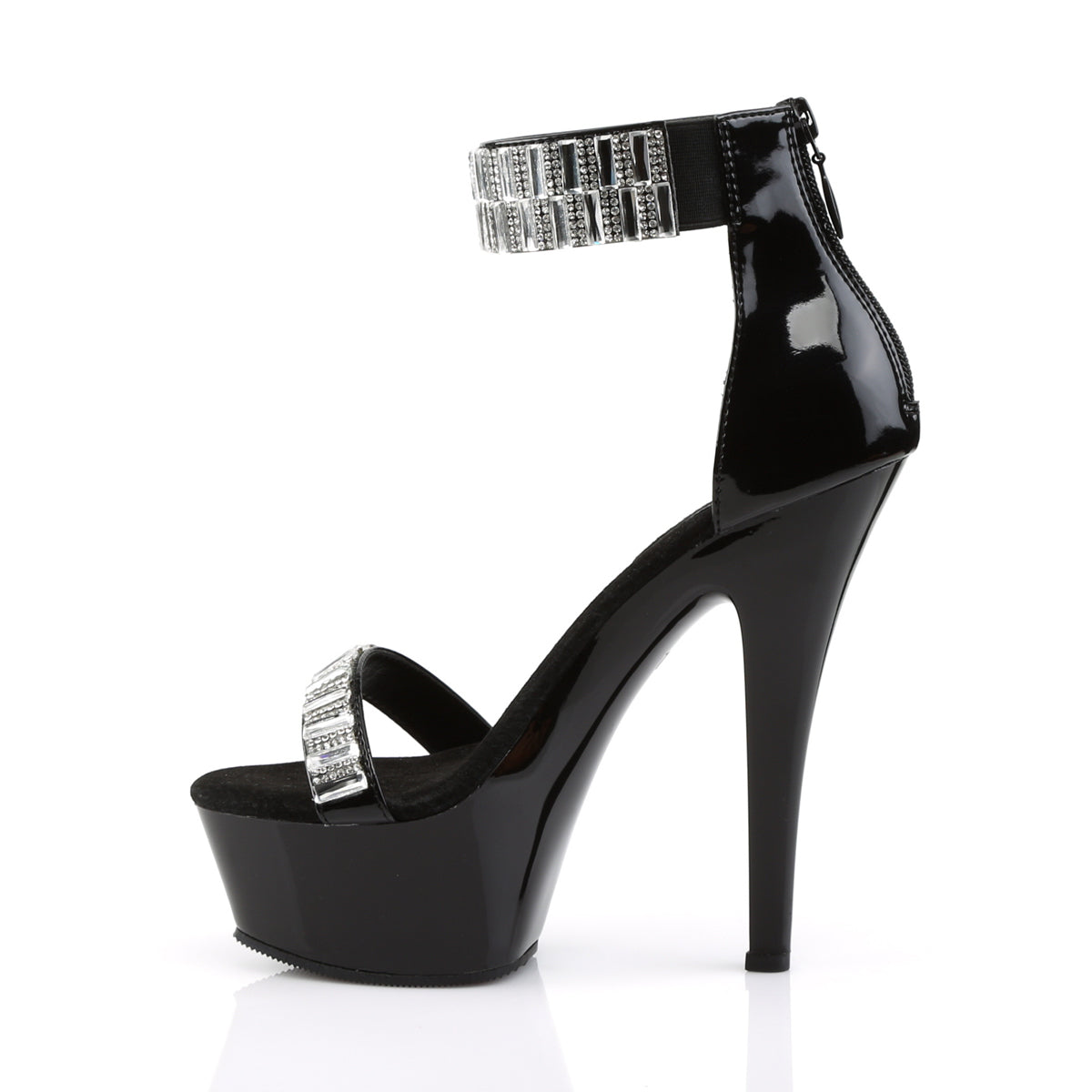 Pleaser Sandales pour femmes KISS-269rs blk / blk