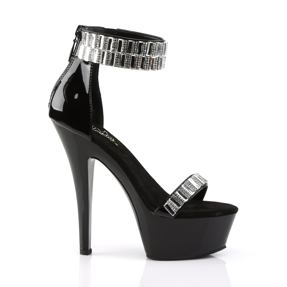 Pleaser Sandales pour femmes KISS-269rs blk / blk