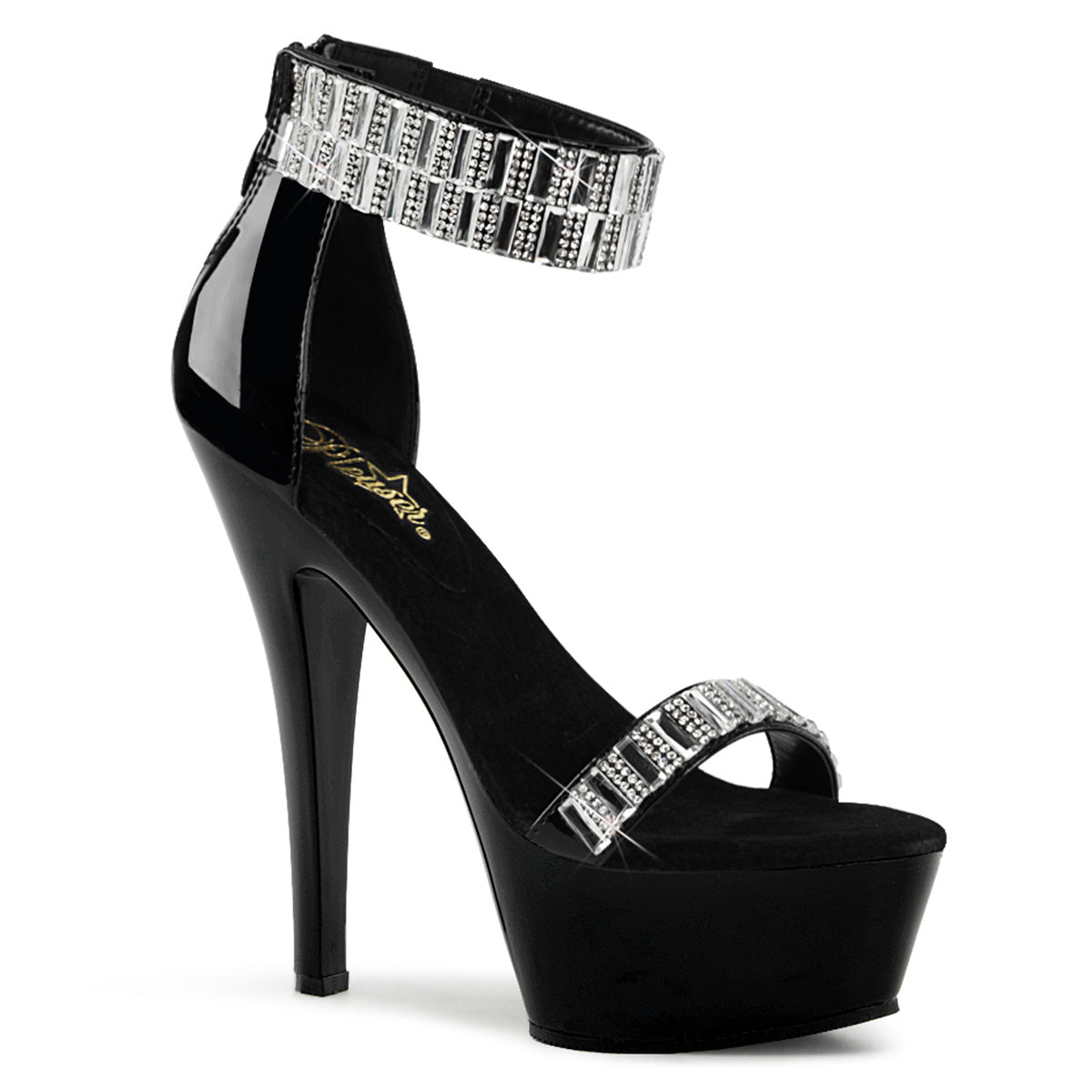 Pleaser Sandales pour femmes KISS-269rs blk / blk