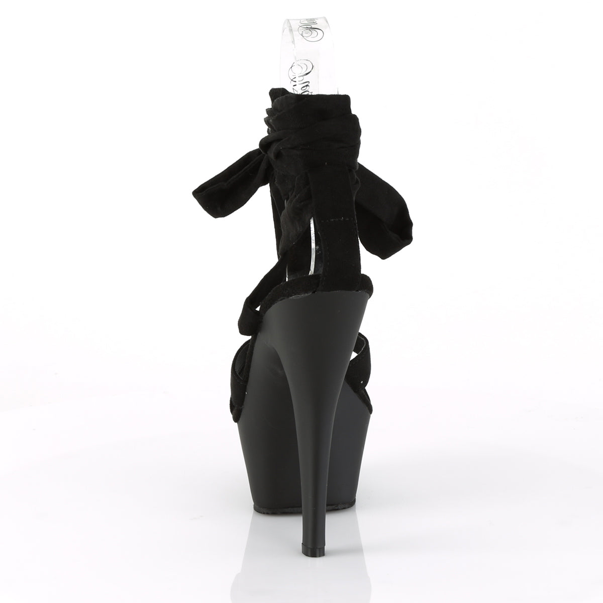 Pleaser Sandales pour femmes KISS-274 BLK FAUX SUDE / BLK MATTE