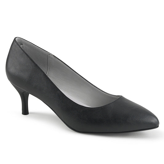 Pleaser Pink Label Pompes pour femmes Kitten-01 Cuir en faux BLK