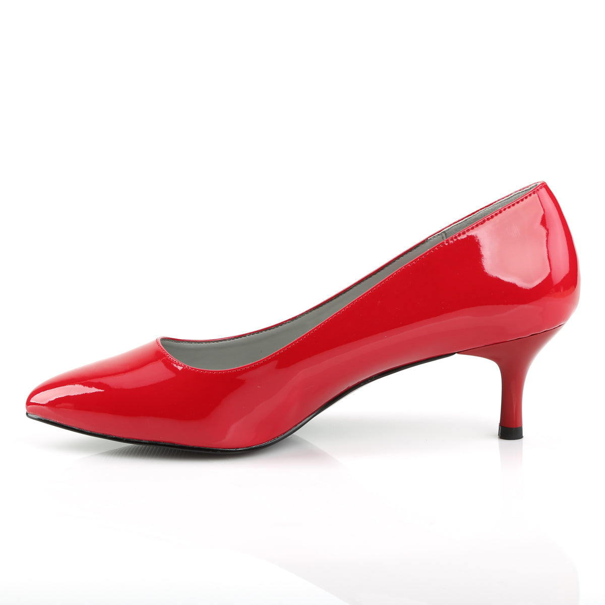Pleaser Pink Label Womens Pumps KITTEN-01 Red Pat