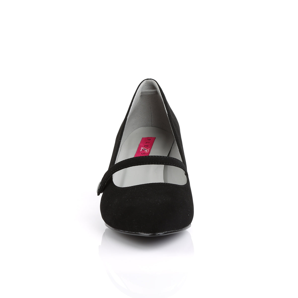Pleaser Pink Label Womens Pumps KITTEN-03 Blk Nubuck