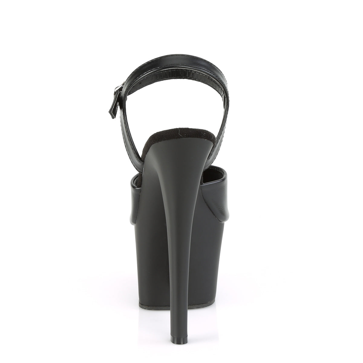 Pleaser Womens Sandals KNUCKS-709 Blk Faux Leather/Blk Matte