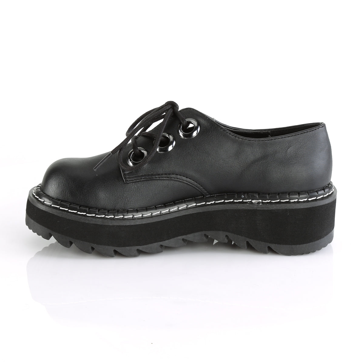 DemoniaCult Womens Pumps LILITH-99 Blk Vegan Leather