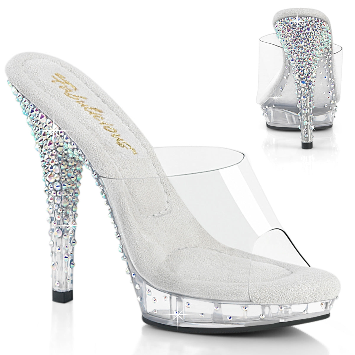 Fabulicious Women's Shoes LIP-101CAS Clr/Slv AB RS