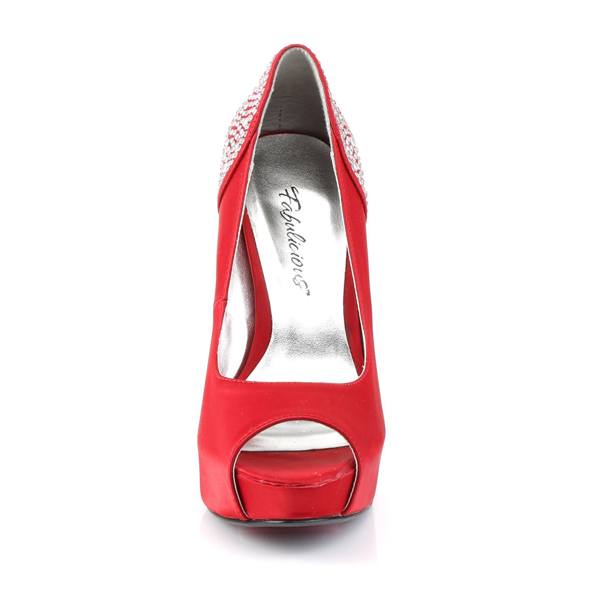 Fabulicious Pompes pour femmes LOLITA-08 satin de soie rouge