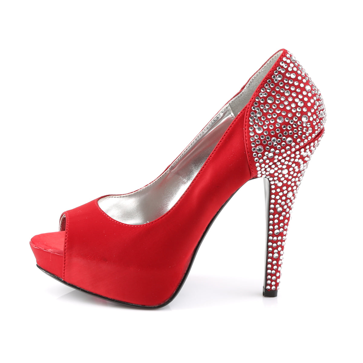 Fabulicious Pompes pour femmes LOLITA-08 satin de soie rouge