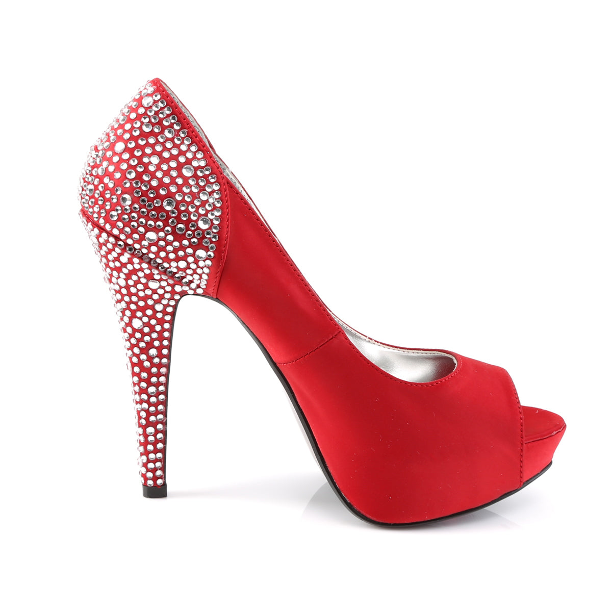 Fabulicious Pompes pour femmes LOLITA-08 satin de soie rouge