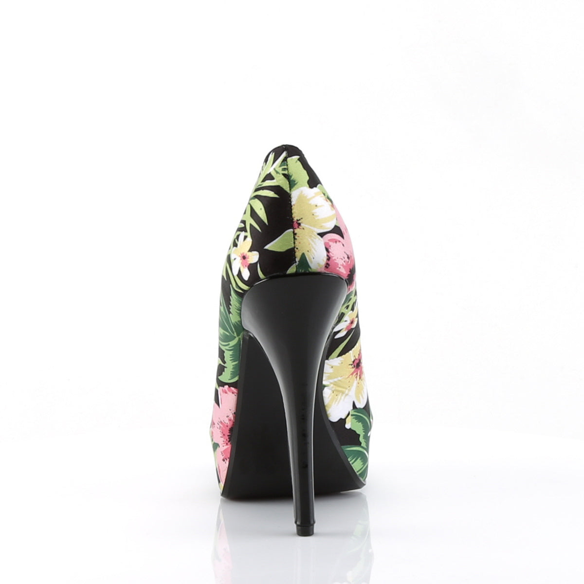 Pin Up Couture Pompes pour femmes LOLITA-11 Tissu d'impression florale BLK