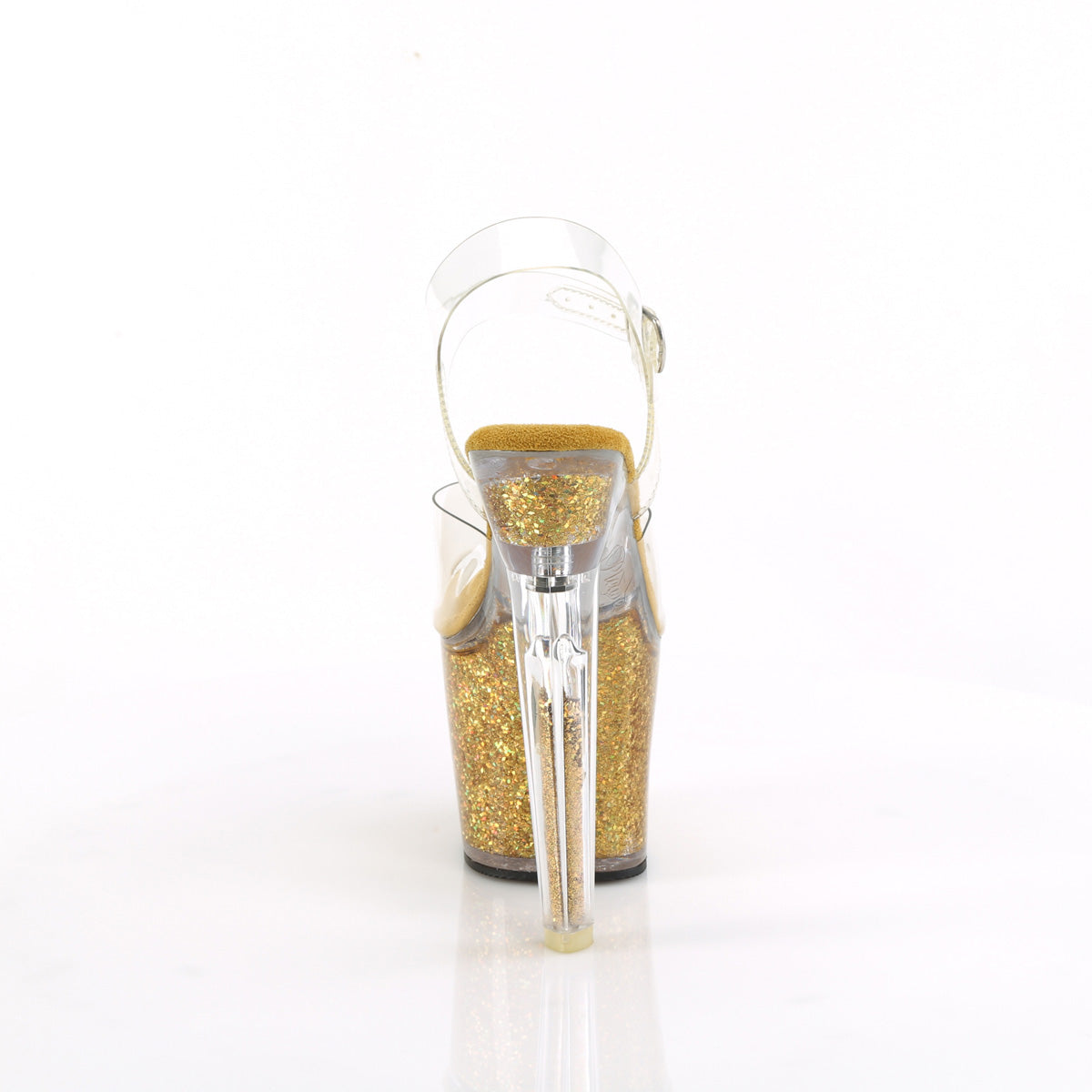 Pleaser LOVESICK-708SG Clr/Gold Multi Iridescent Glitters