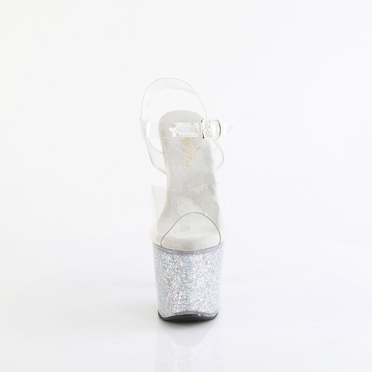 Pleaser LOVESICK-708SG Clr/Slv Multi Iridescent Glitters