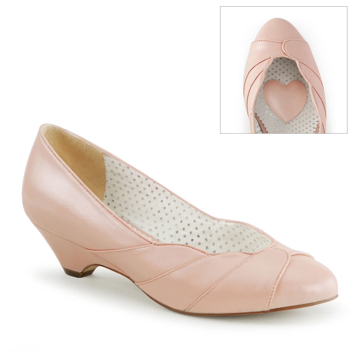 Pin Up Couture Pompes pour femmes LULU-05 B. Faux en faux rose